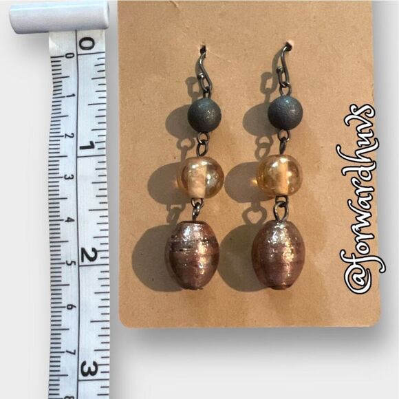Bundle Sale 3 for $15 | Hand Crafted Glass Bead Dangle Earrings - Picture 9 of 10